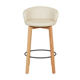 Sketch Glide Upholstered Barstool with Backrest