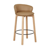 Sketch Glide Upholstered Barstool with Backrest