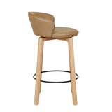 Sketch Glide Upholstered Barstool with Backrest