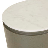 Pluto Oval Marble Side Table
