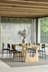 Oak Geometric Dining Table