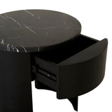 Oberon Crescent Marble Bedside