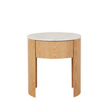 Oberon Crescent Marble Bedside