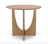 Oak Geometric Side Table