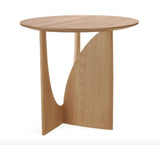 Oak Geometric Side Table