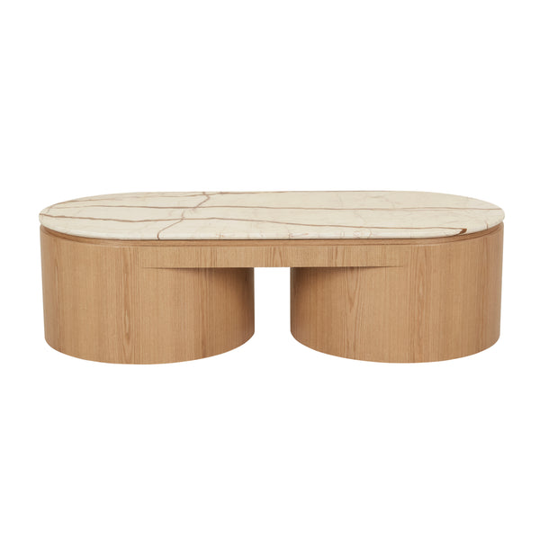 Pluto Oval Marble Coffee Table