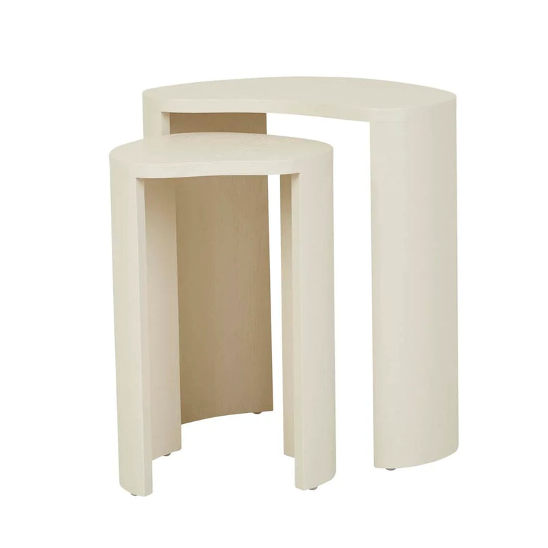 Oberon Curve Nest of 2 Side Tables