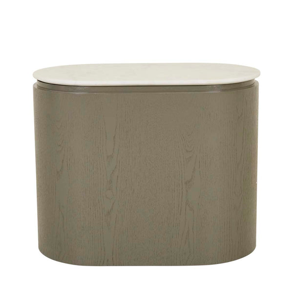 Pluto Oval Marble Side Table
