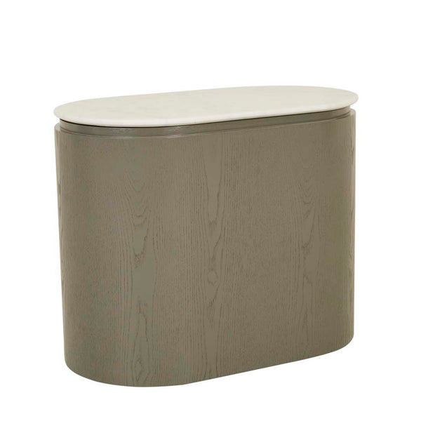 Pluto Oval Marble Side Table