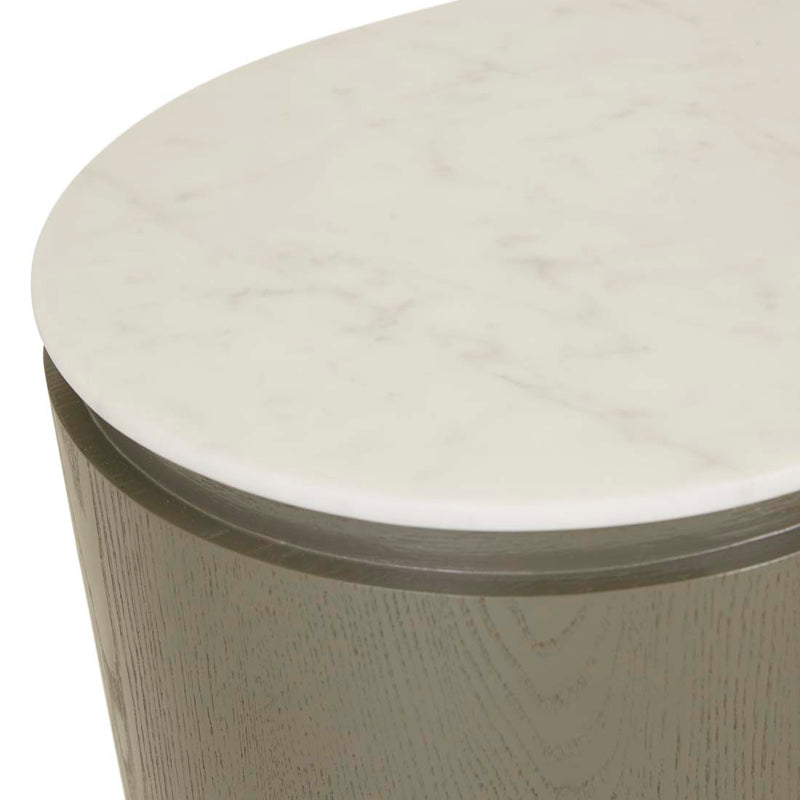 Pluto Oval Marble Side Table