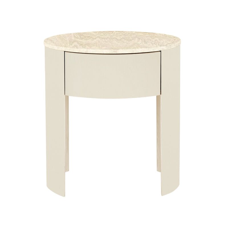 Oberon Crescent Marble Bedside