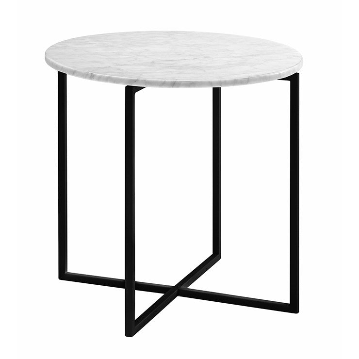 Elle Luxe Marble Round Side Table