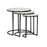 Elle Round Marble Nest of Side Tables